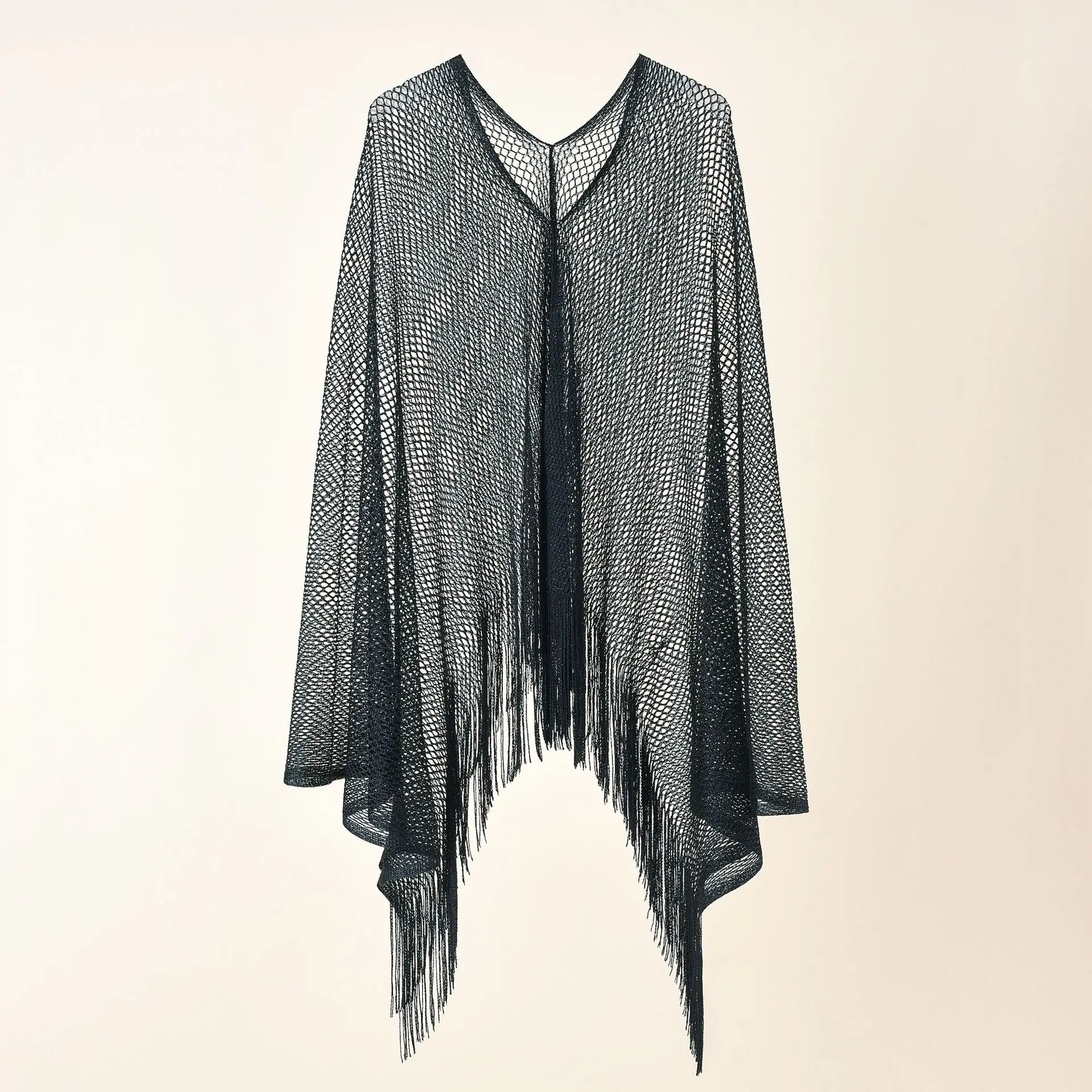 2022 Summer Golden Silk Thread Ventilation Beach Fine net Shawl Sunscreen Sunshade Cardigan Cloak Lady Coat Poncho Capes Silver