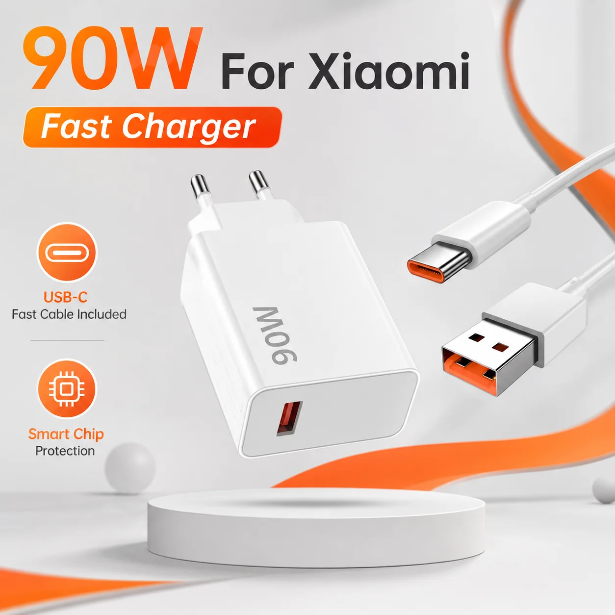 90W 67W 55W 33W USB Type C Charger 6A Fast Charging Cable Adapter for Xiaomi 15 15T 14 13 Pro Ultra Redmi Note POCO MIX Flip