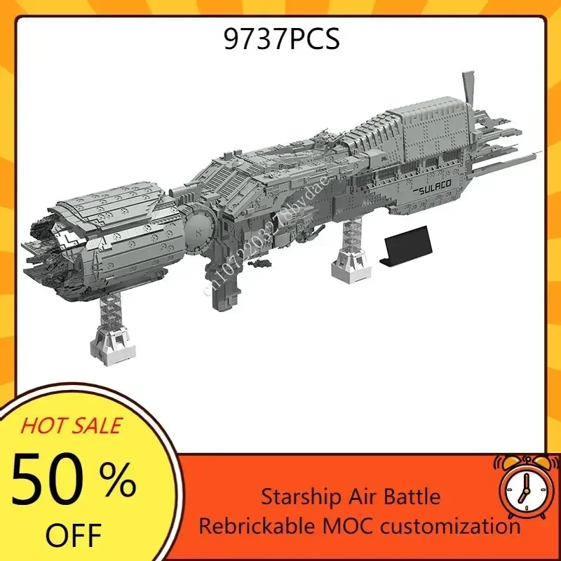 USS SULACO 9816 Space War Weapon MOC SpaceShip Battle Model Building Blocks Architecture DIY Education Assembly Model Toys Gift