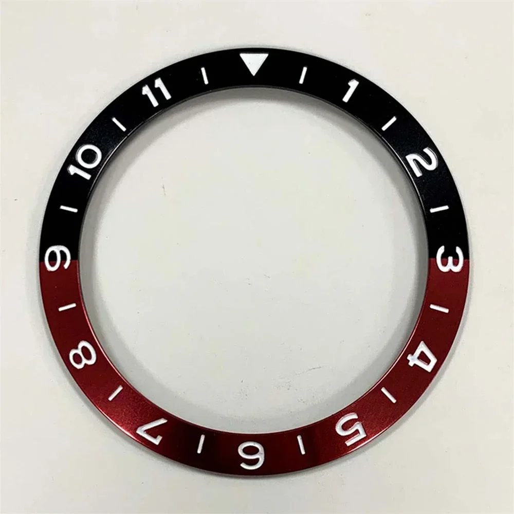 38mm 30.5mm Oblique Bezels GMT 1-11 Numeral Watch Bezel Aluminium Ring Mouth Mechanical Watch Accessories Repair Parts NEW DIY