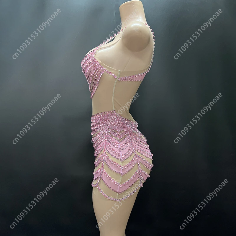 Retro Diamond Studded Hip Skirt Sexy Women Short Skirt Suspender Dresses European American Hot Style Party Nightclub Fashion