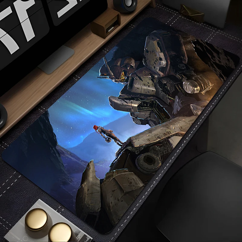 Alas Mouse Mechanical Warrior Baru Ukuran Besar, Alas Mouse untuk Game, Kantor, Laptop, Karpet Lembut Anti-selip untuk Desktop PC