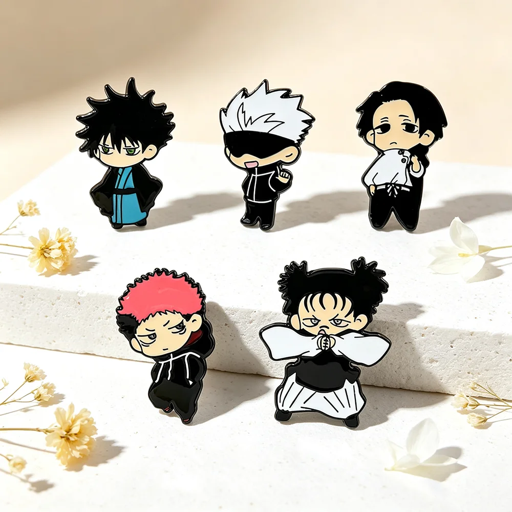 Anime Cool Boy Q-Version Enamel Lapel Pins Metal Brooch Badges for Clothing Backpack Decoration