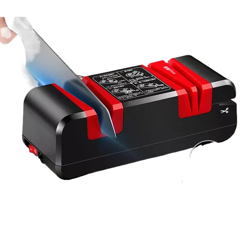 

Household Electric Knife Sharpener Kitchen Knife Quick Sharpener Tool Commercial Automatic Knife Sharpener