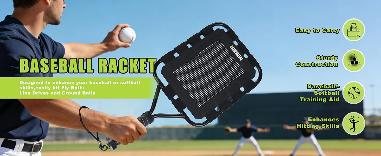Hikeen Baseball-Schläger für Flugbälle Fungo-Schläger für Trainer und Eltern mit breiten elastischen Bändern Fungo-Schläger zur Unterstützung des Spielertrainings – Detail 1