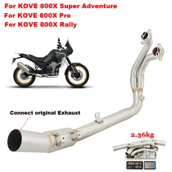 Slip On For Kove 800X 800 X Adventure Rally Pro 2023 2024 Motorcycle Exhaust System Muffler Stainless steel Front Mid Link Pipe