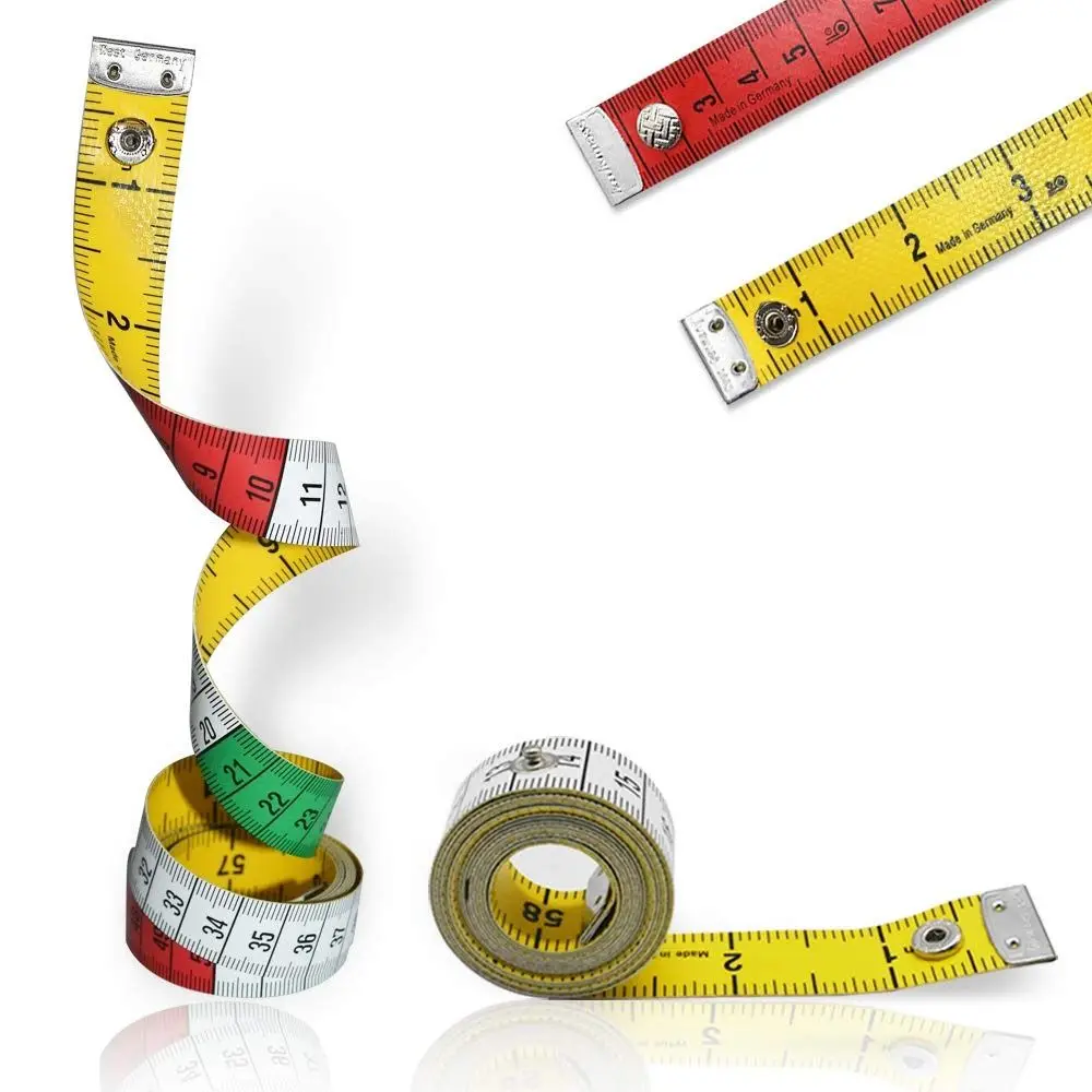 

150cm Sewing Measuring Tape Centimeter & Inch Scale Double-Sided Tailor Tape Measure Soft Fabric with Snap Fasteners