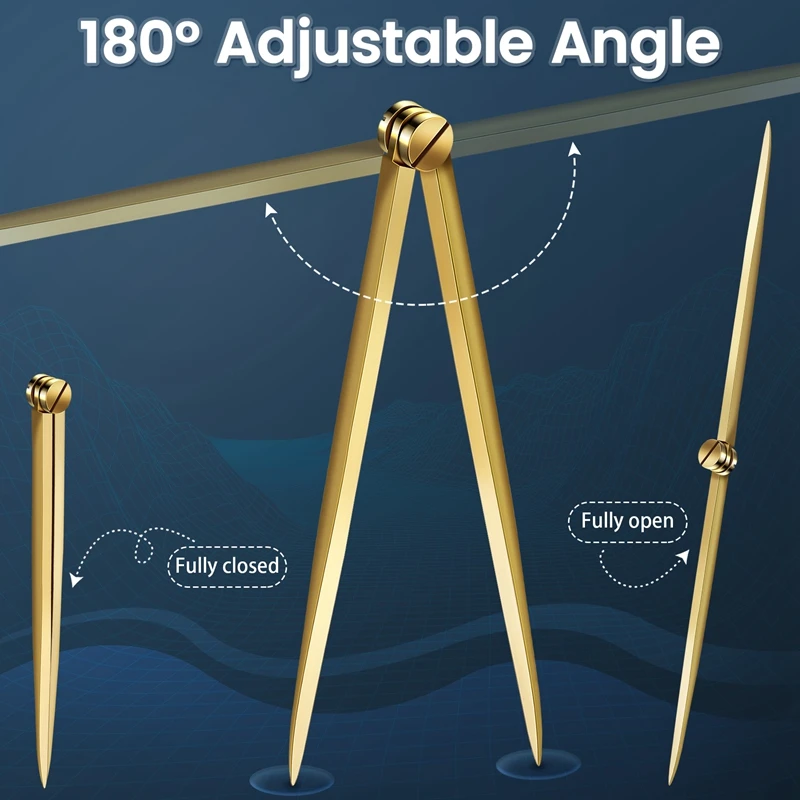 168mm Navigation Chart Straight Divider Solid Brass Marine Dividing Tool No Rust for Architects Marine Navigation