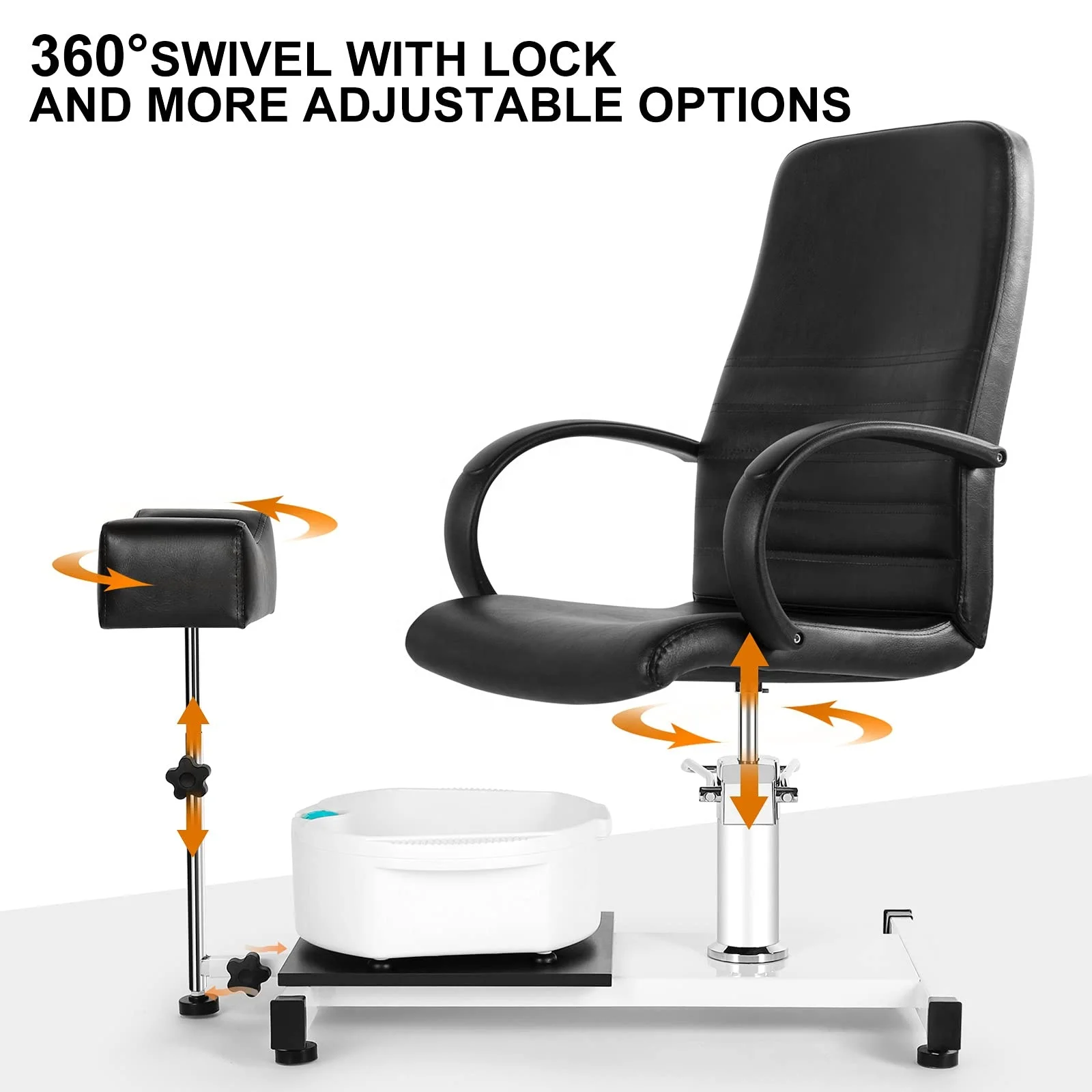 Modern Hydraulic Lift Adjustable Spa Pedicure Unit Massage Footbath Chair Yellow/Customized Color Hotel Bedroom Use Manufacture