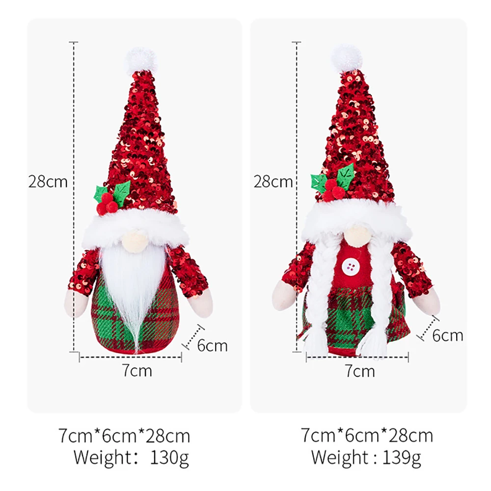 Muñeca de Navidad para niños, par de adornos para ventana del hogar, regalos para niños, Feliz Navidad, Feliz Año Nuevo, 2023