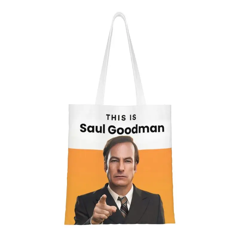 

Funny Printed Better Call Saul Saul Goodman Tote Shopping Bags Washable Canvas Shoulder Shopper Handbag