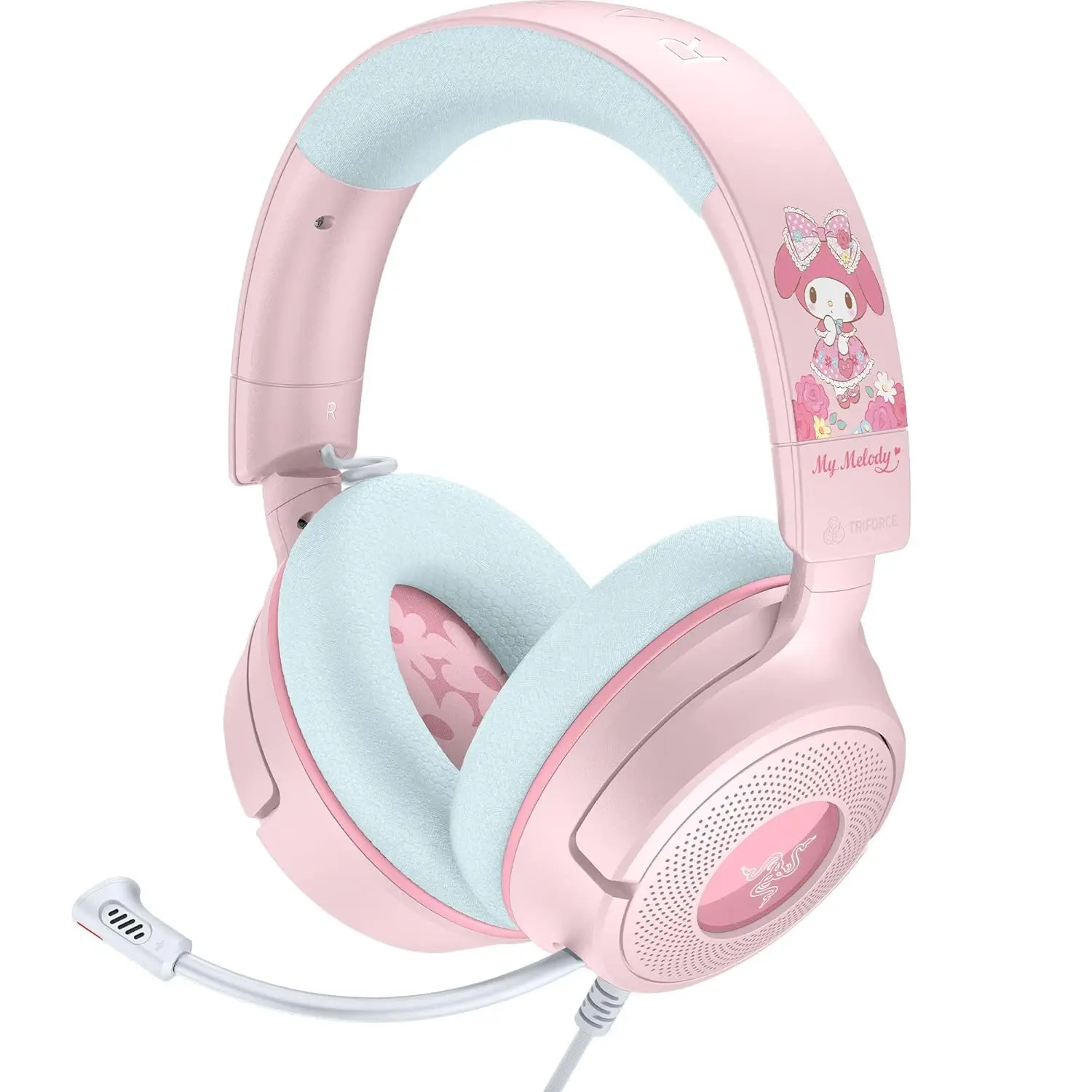 Wired Gaming Headset with 40mm Drivers, Cardioid Mic, Memory Foam Cushions, RGB Lighting for PC, Mac, PS5