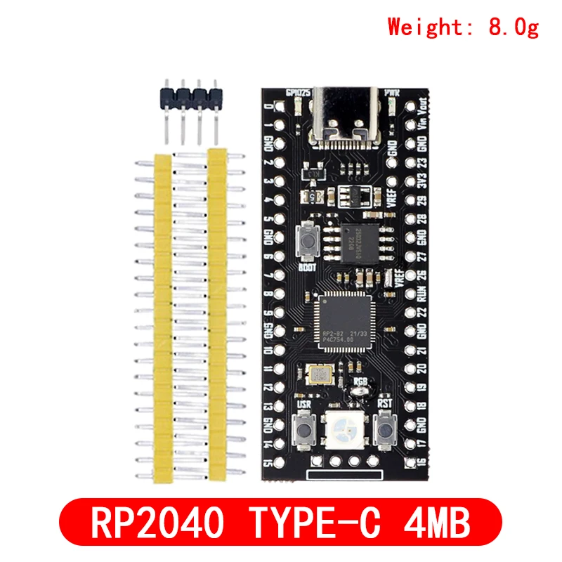 Raspberry Pi Pico Board RP2040 Dual-Core 264KB ARM Low-Power Microcomputers High-Performance Cortex-M0+ Processor