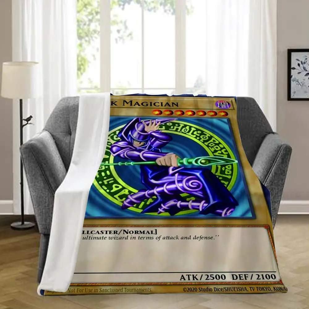 Yu Gi Oh Card Print Blanket Anime Flannel Throw Blanket Soft Warm Bed Cover Sofa Blanket Home Decor Gift For YuGiOh Duelist Fans