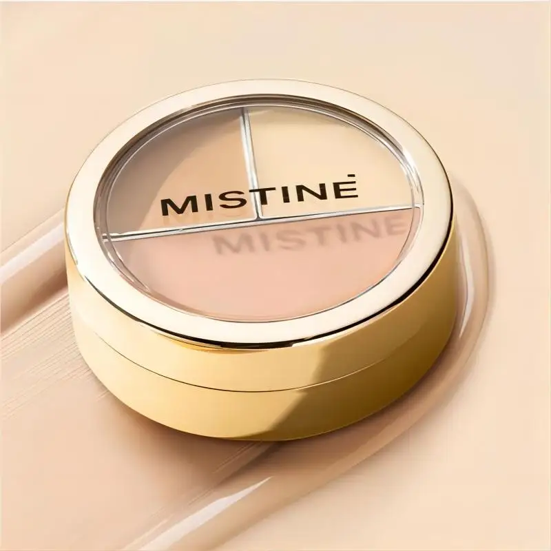 Mistine 3-Color Concealer Palette Cream Rare Beauty Cover Acne Marks Blemishes Dark Circles Long-Lasting Face Makeup Cosmetics