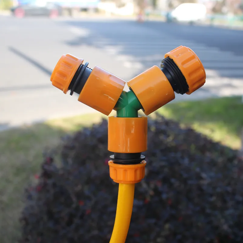 Garden Water Pipe Connectors Pipe Adapter Y Shape Hose Splitter Three Way  for Home Irrgation