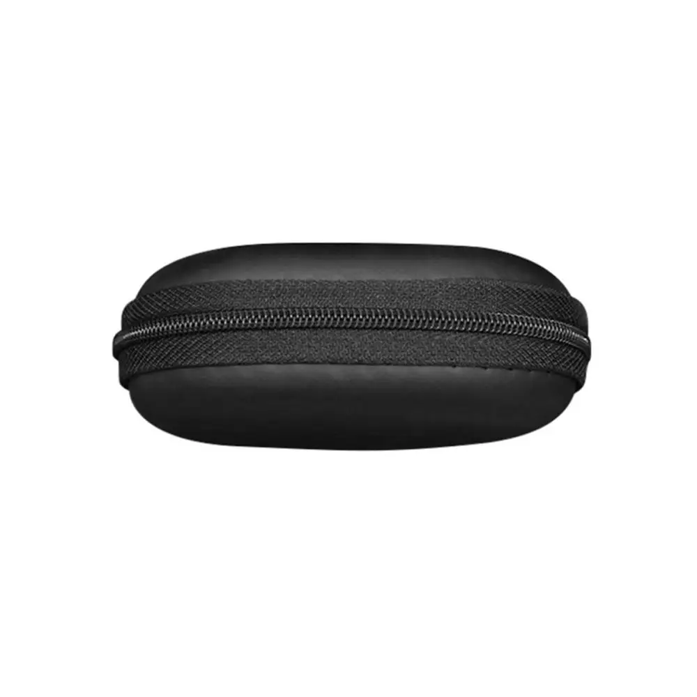 KZ Oval Earphone Storage Bag Headphones PU Zipper Storage Box Black Portable Hold Box For Earphone Headphone Accessories