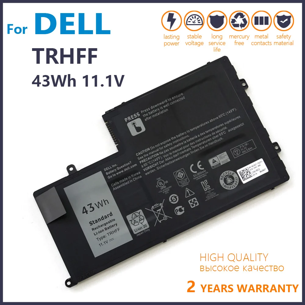 

Genuine NEW TRHFF Battery For DELL Inspiron 14 5445/5447/5448/5457 15 5545/5547/5548/5557 Latitude 14-3450 15-3550 Laptop 43Wh