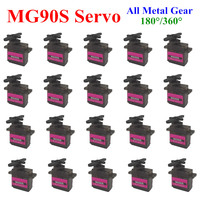 MG90S Servo 1/2/4/10/20/50 Pcs All Metal Gear 9g SG90 Upgraded Version For Helicopter Plane Boat Car MG90 9G Trex 450 RC Robot