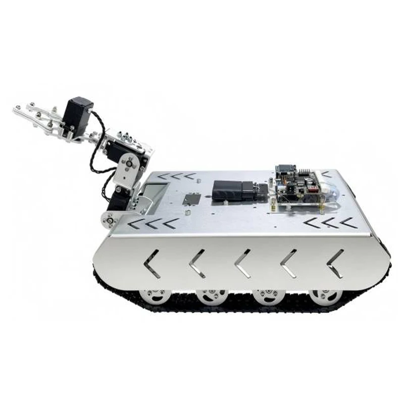 TS100L RC Tank Chassis Off-Road Shock Absorbing Track ROS Robot Platform with Hall Encoder For STM32 Robot Programmable DIY Kit