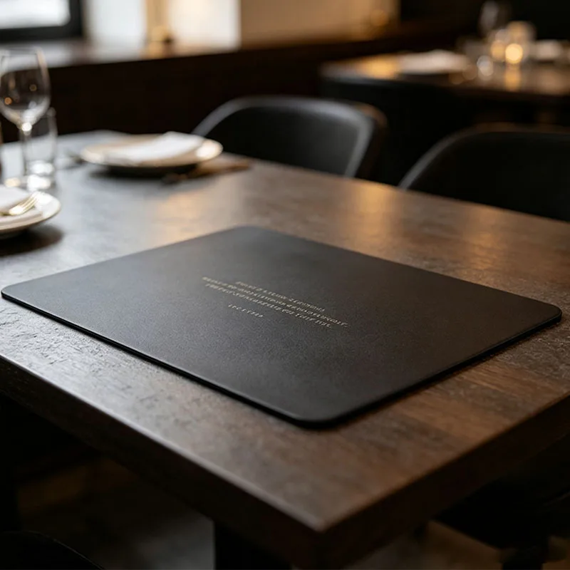 4/8/12pcs New Leather Rectangle Table Placemat with Water Repellent Non Slip Heat Insulated for Kitchen Restaurant Table Setting