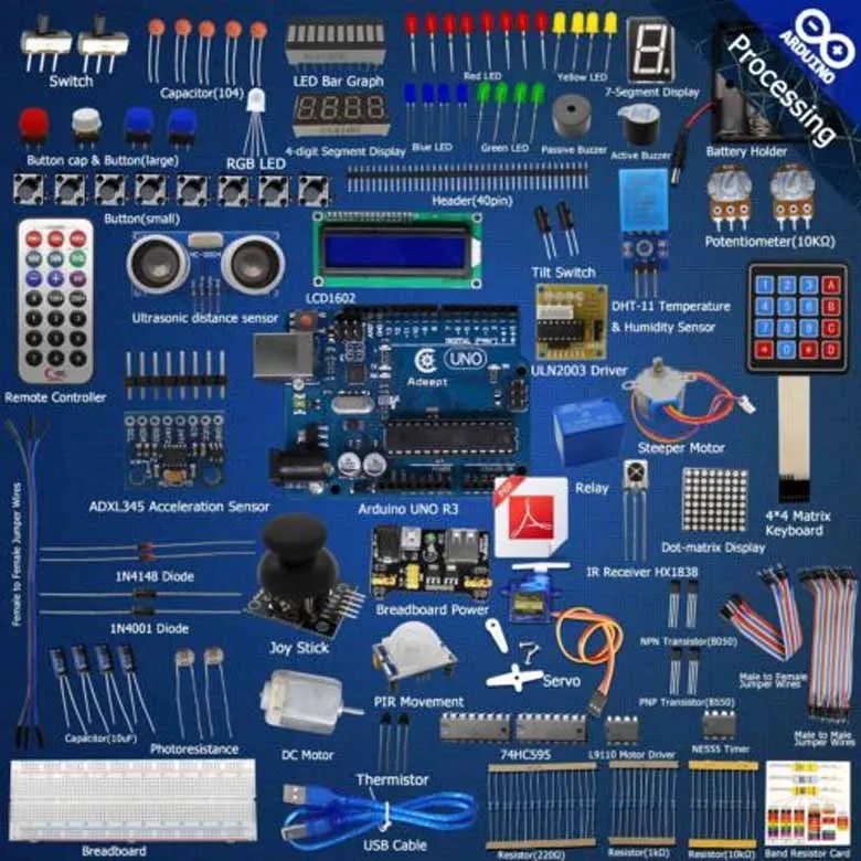 Learning Kit, Upgraded Starter Kit, Stepper Motor Learning Kit, with Storage Box