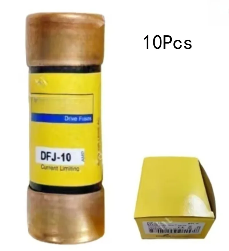 10PCS Brand New  DFJ-10 Class J Drive Fuse, 10A 600VAC Variable Frequency Drive Protection Fuse