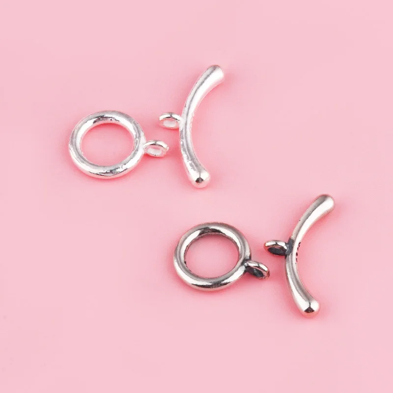 

S925 серебро ретро круглая застежка OT DIY браслет ожерелье отделка