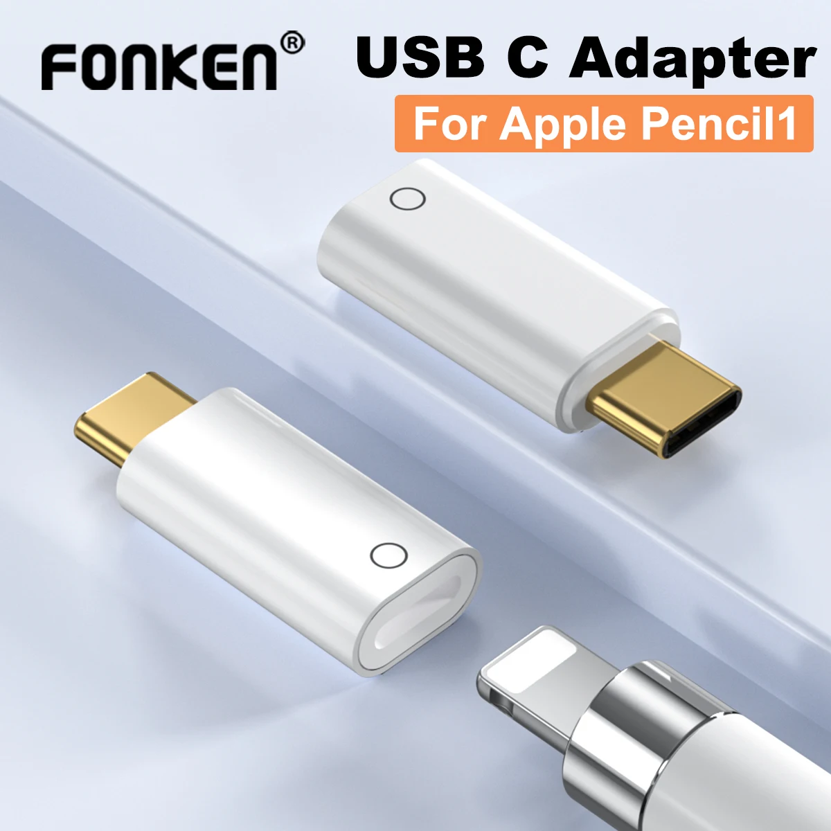 

Fonken Pencil Charger Adapter for Apple Pencil 1st Generation USB C to for IOS Adaptor Charging Dongle Connector for iPad10/11th
