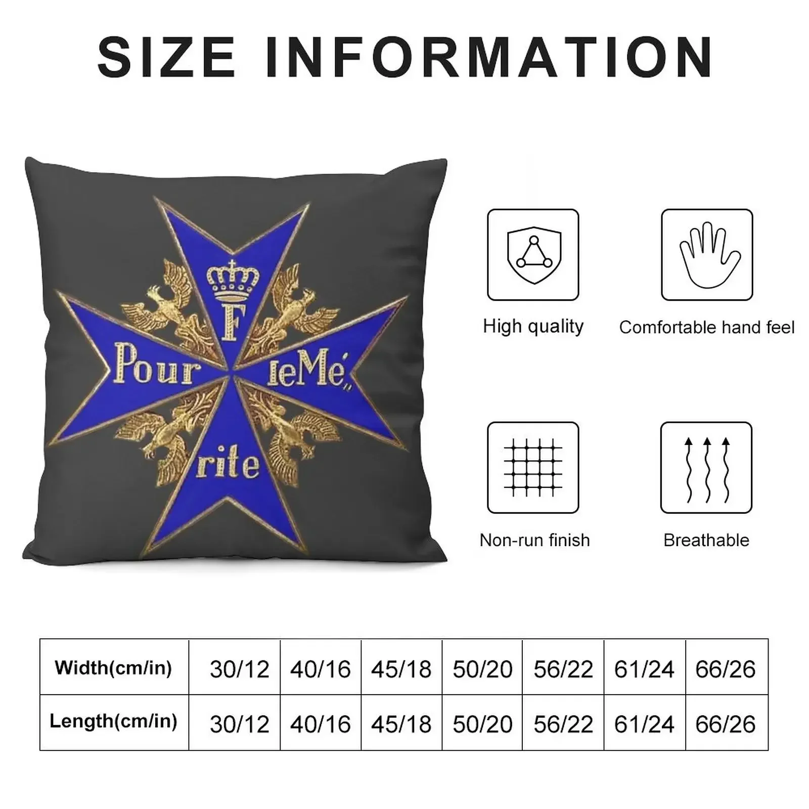 The Blue Max - Pour Le Merite Throw Pillow Decorative Cushion Cover Pillow Case pillow