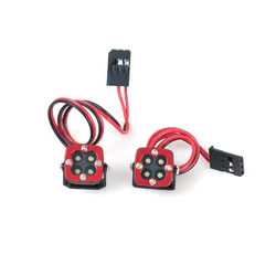 KYX Racing 4 LED Light Square Lamp for 1/7 1/8 1/10 RC Car Accessories Axial SCX10 II SCX10 III Traxxas TRX4 TRX-4 7.2-12V