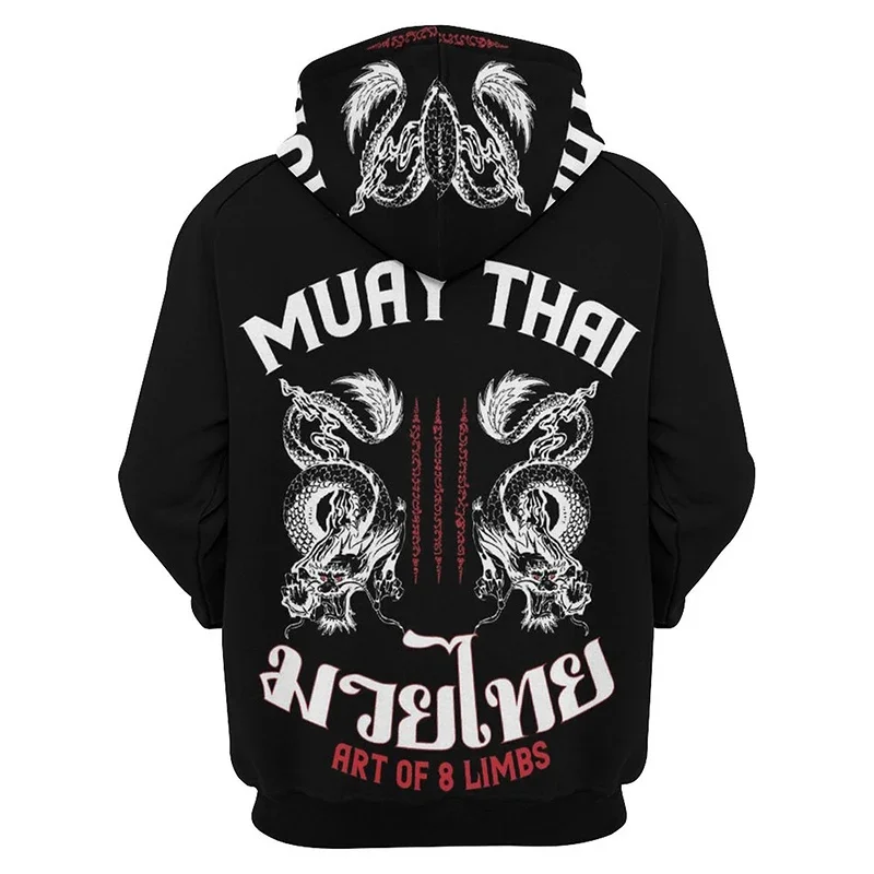 New Pop 3D Muay Thai Boxer Printing Hoodies For Men Kids Fashion Sports Pullovers Fitness Gym Boxing Sweatshirts Harajuku Hoodie