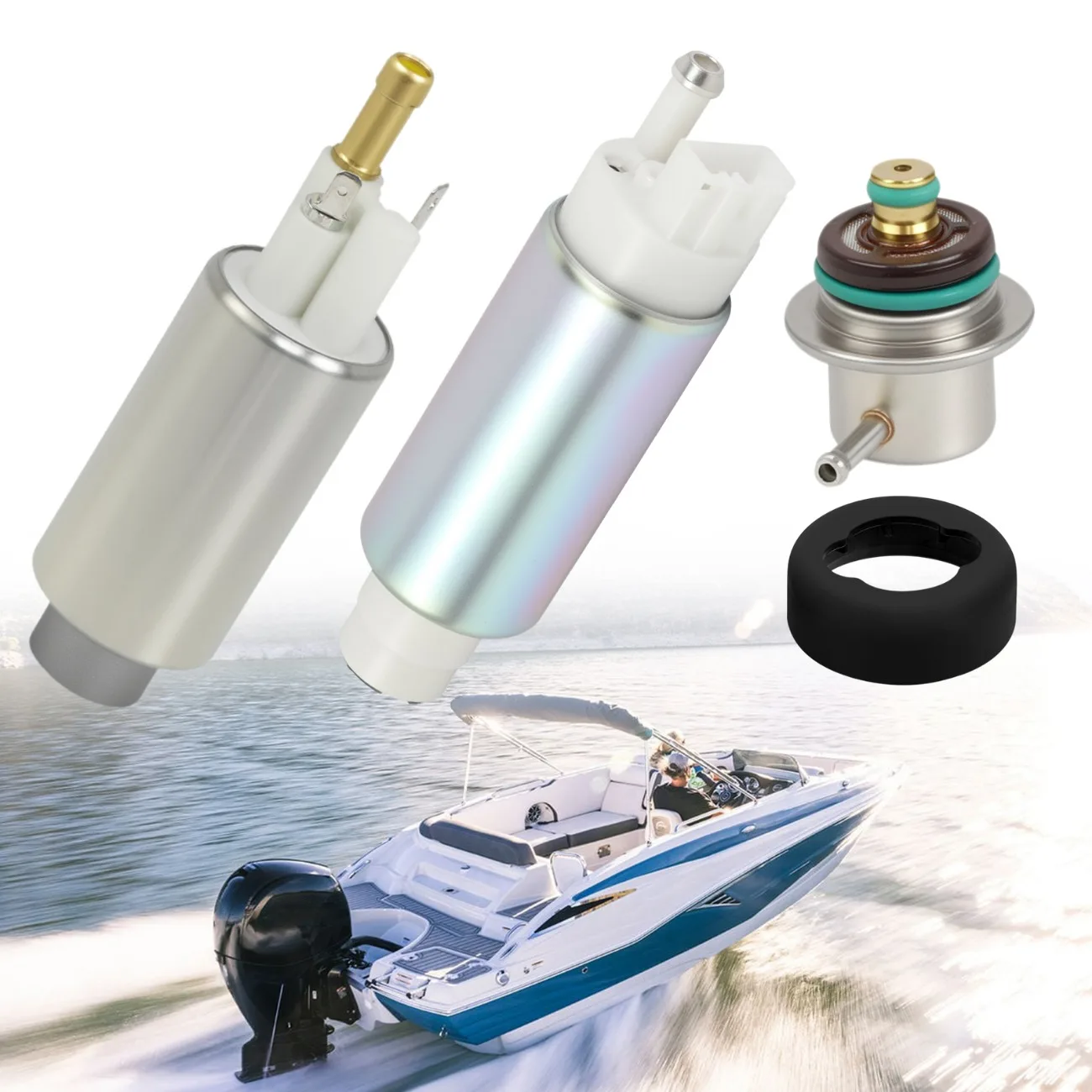 

High & Low Pressure Fuel Pump for Mercury Marine Models 75HP-115HP Verado / Verado Pro Models 200HP 300HP 880596T58 880596T55
