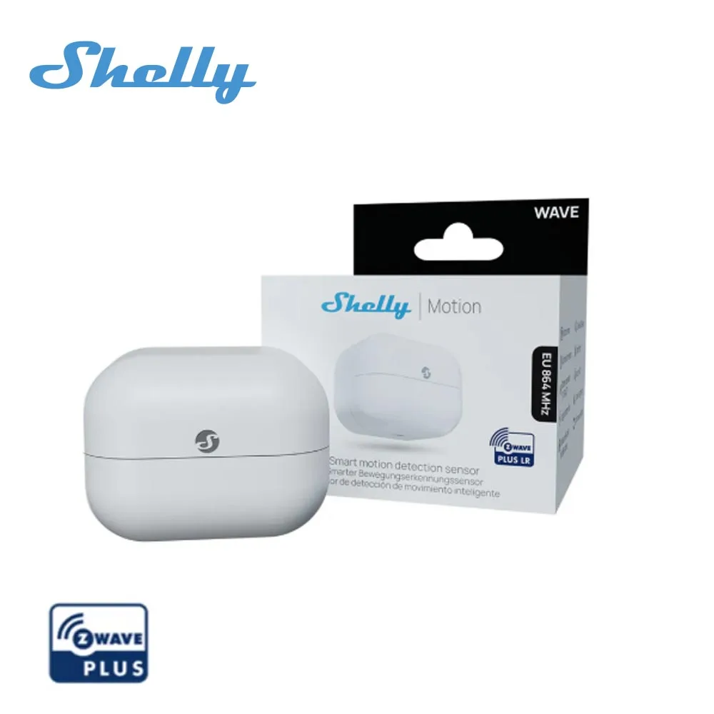 

Датчик движения Z-Wave Shelly Wave ​ Датчик движения мгновенной реакции. Используйте его с предпочтительной системой автоматизации.