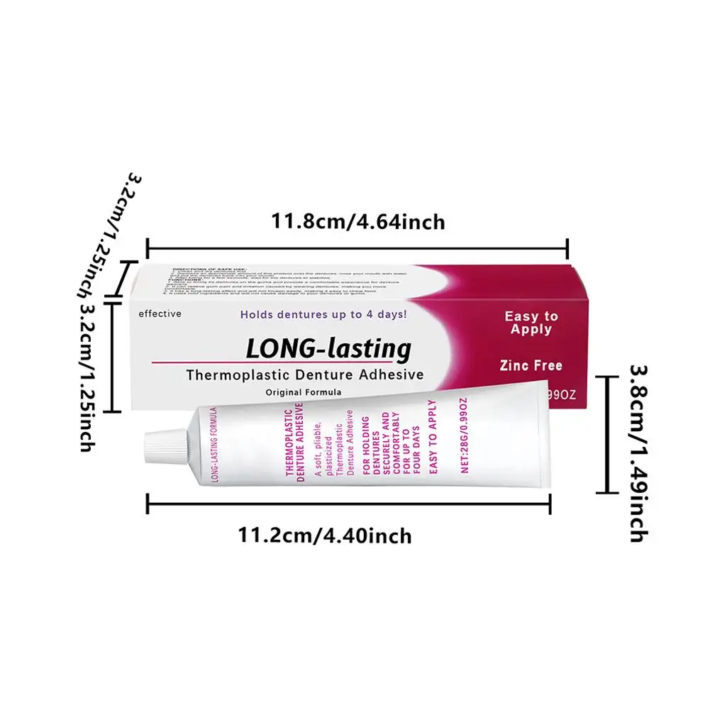Comfort Denture Adhesives Glue Teeth Care Thermoplastic Denture Silicone Reline Kit Seamless Fit Thermoplastic Denture Adhesive