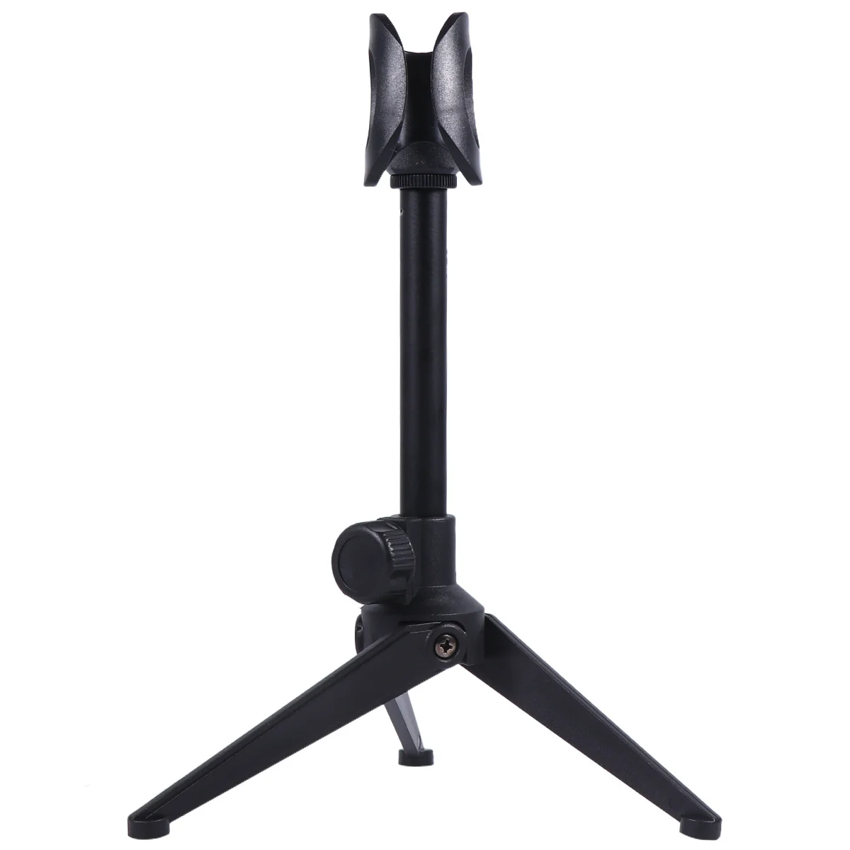 

K Triangle Desktop Microphone Stand Black Plastic Pattern Liftable Metal Plastic Material For Online Meeting Singing