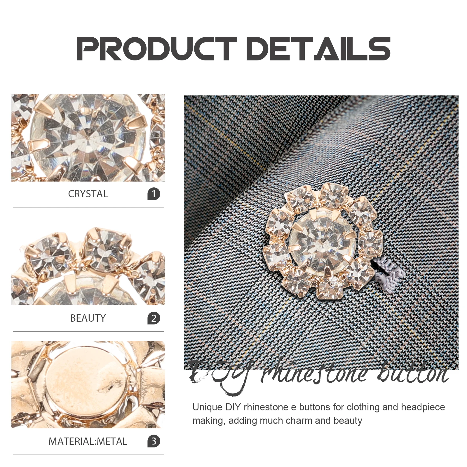 

50Pcs Jewelry Flower Crystal Rhinestone Embellishments for DIY Crafts and Clothing Charms Jewelry Making Charms