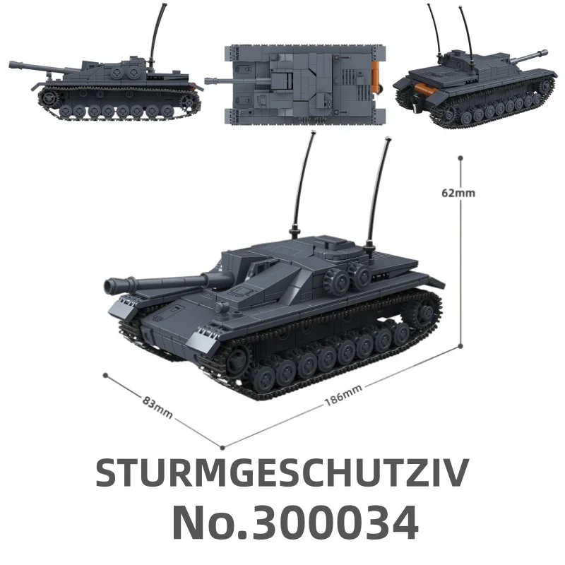 QuanGuan 100332 60 cm Flak Sw-36 & 8,8 cm Flak 37 Schwere Panzer Montiertes Ornament-Spielzeug MOC Puzzle Sammlermodell Geburtstagsgeschenk – Detail 33