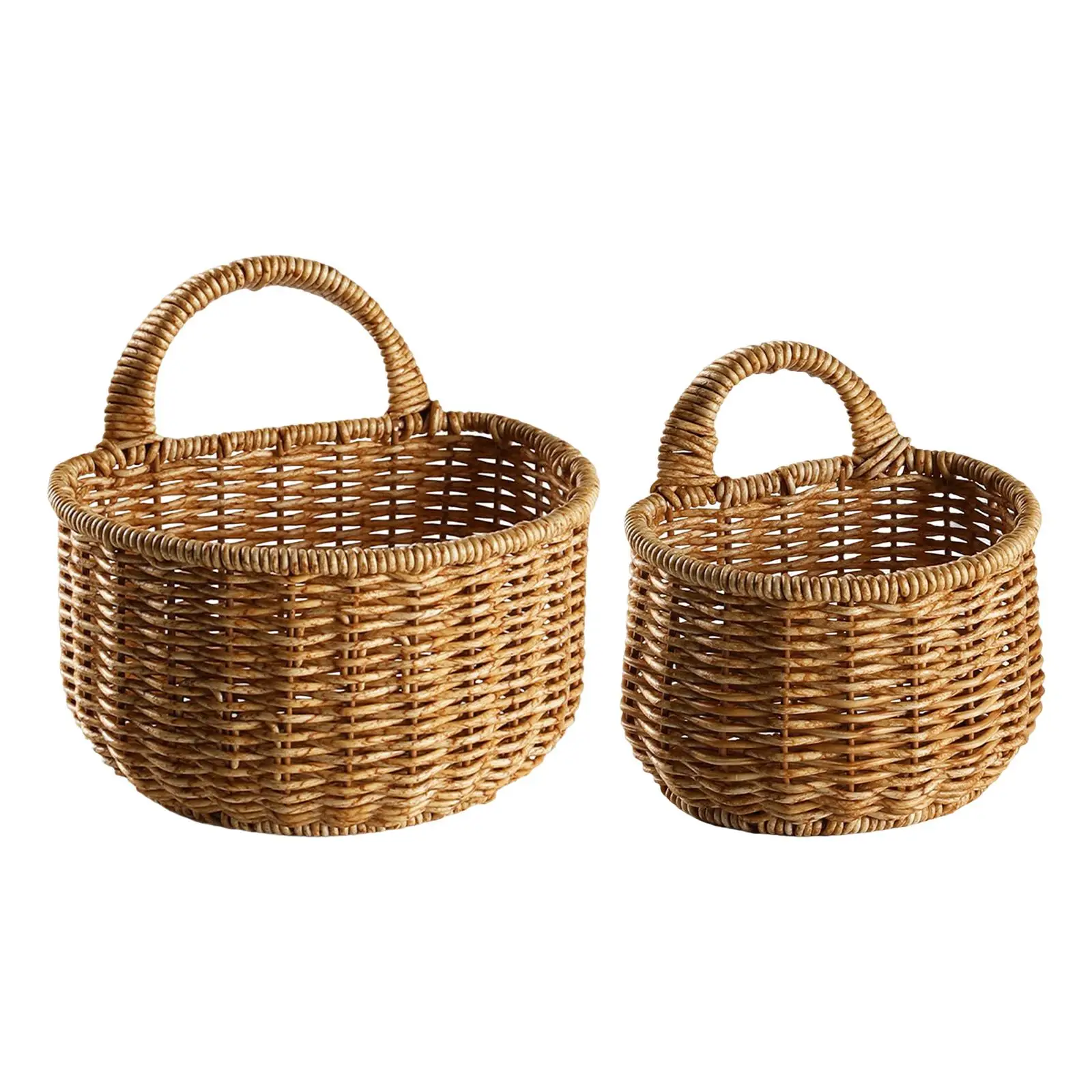 Woven Basket Wall Storage Organizer Braided Basket for Bathroom Bedroom Kitchen Laundry Room Toys Magazines