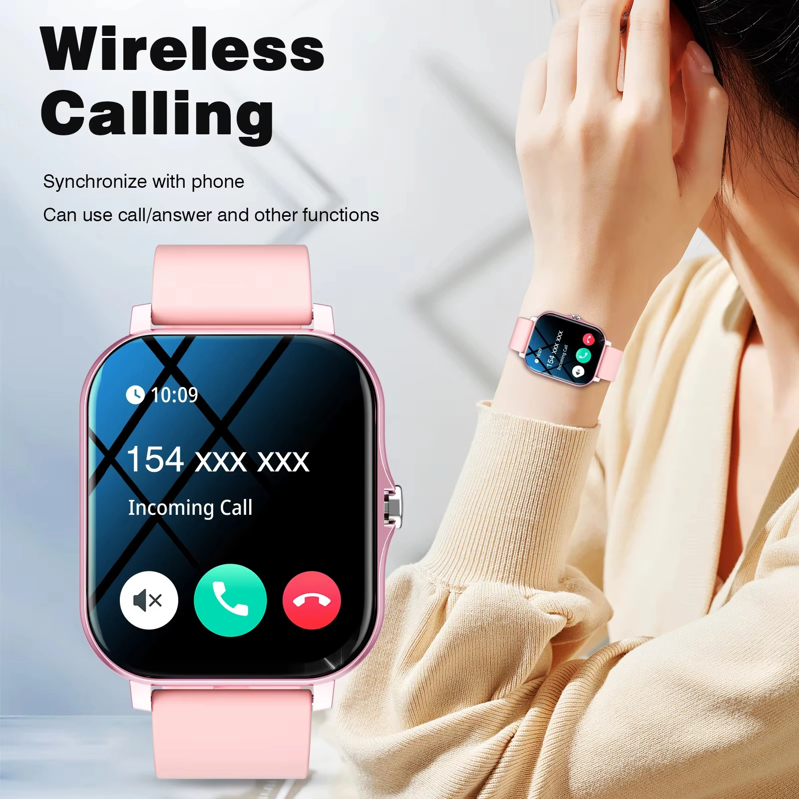 LAXASFIT 2025 New Smart Watch for Men Women Gift Full Touch Screen Sports Fitness Watch Bluetooth Call Digital Smartwatch