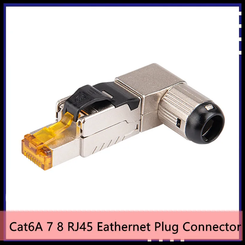 

Connector Cat8 Cat7 Cat6A RJ45 Ethernet Tool-Free Zinc Alloy Shielded Plug For Ethernet Lan Cable RJ 45 Termination Plug Adapter