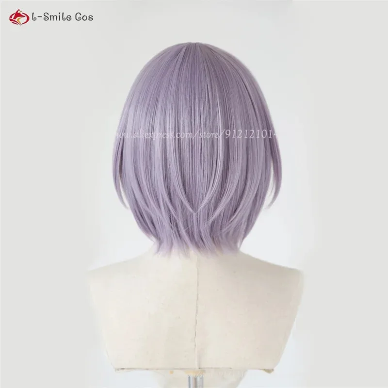 شعر مستعار كاو شنغ تشي هاي باللون الرمادي والأرجواني، مصنوع من ألياف صناعية مقاومة للحرارة، مناسب لحفلات الهالوين