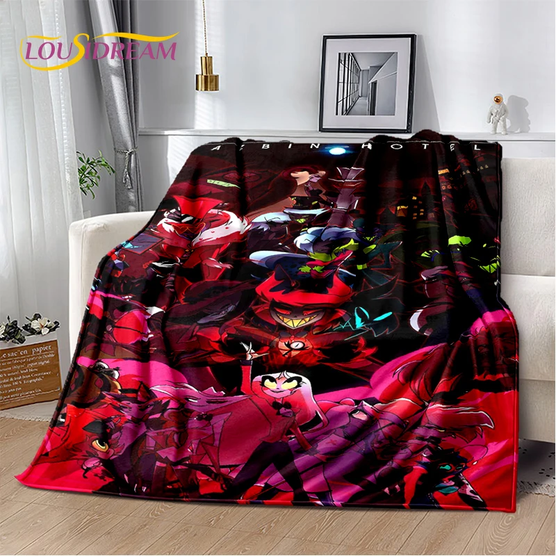 2025 H-Hazbin فندق تشارلي الكرتون بطانية ناعمة ، بطانية رمي لينة للمنزل غرفة نوم أريكة تتحول لسرير نزهة غطاء السفر هدية الطفل #5