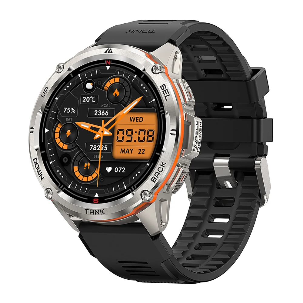 2025 KOSPET TANK T3 Ultra GPS Robuust Smart Horloge Voor Mannen Kompas Hoogtemeter AMOLED 470 mAh IP69K 5ATM Waterdicht Bluetooth Oproep