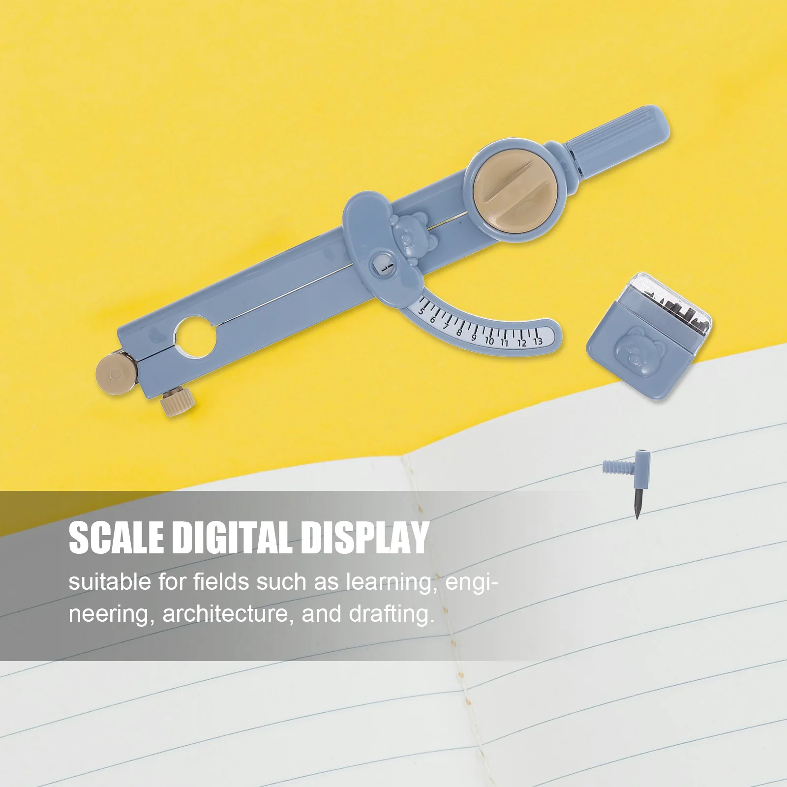Bussola multifunzionale Strumento da disegno Bussola da disegno di precisione per geometria Matematica Studenti Scuola Ufficio Uso Goniometro