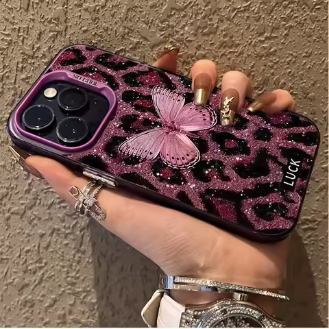 Leopard Butterfly Hard Case for Xiaomi 11 Lite 5G NE 14T POCO X6 M5S 14 13 13T 12T Pro X7 X5 X3 NFC F4 GT F5 F6 M6 Pro 4G Etui