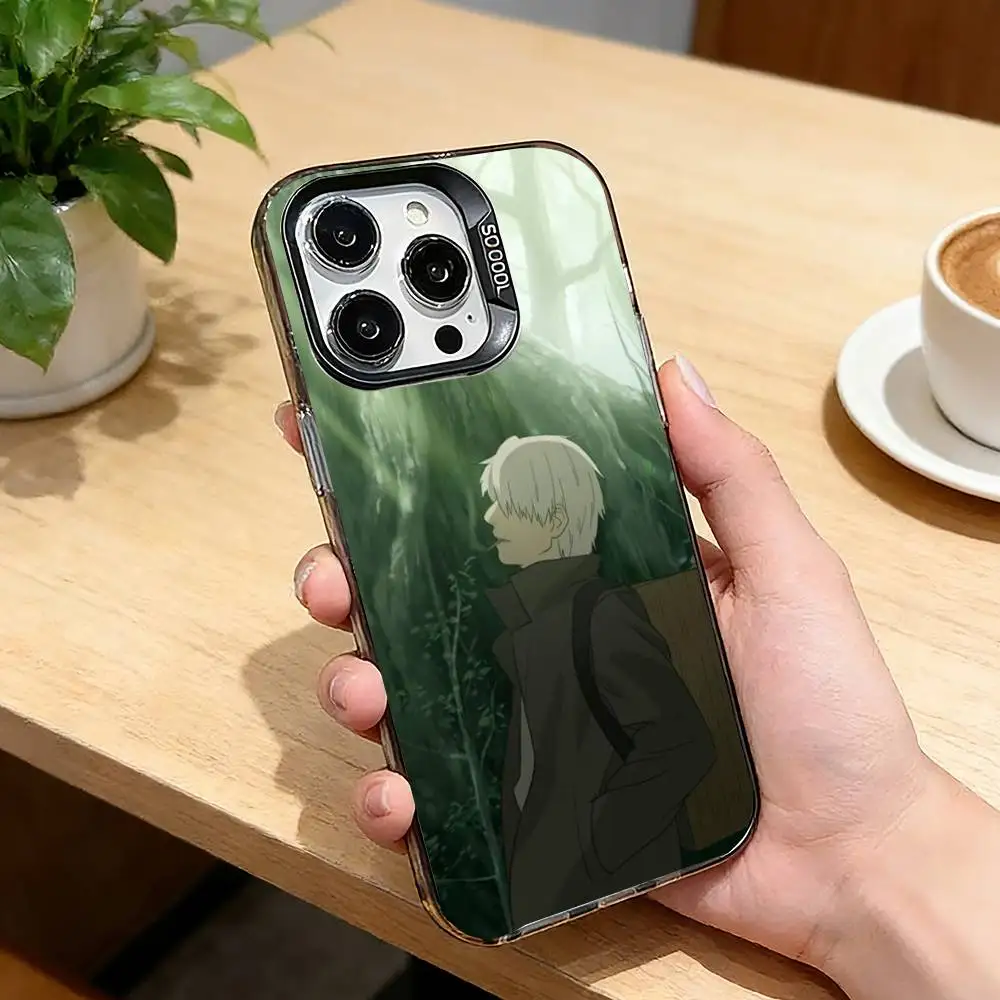 Anime M-Mushishi G-Ginko Phone Case For iPhone 17,16,15,14,13,12,11 Plus,Pro Max,XS,Colorful Silver Black Cover view 4