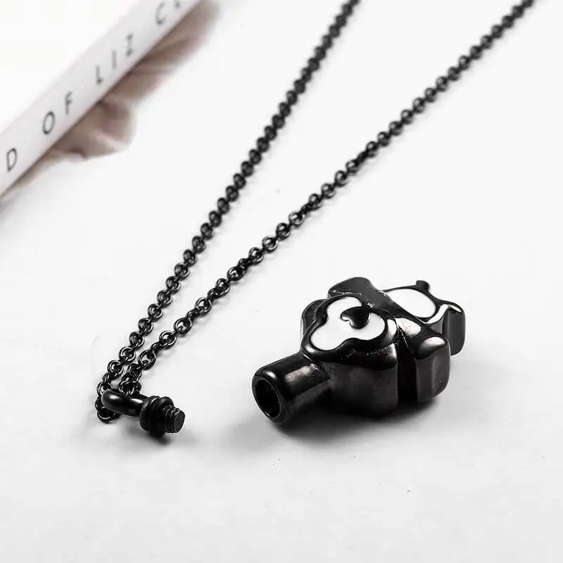 مجوهرات الحرق جرة قلادة للرماد للحيوانات الأليفة باو طباعة الرماد التذكاري مجوهرات تذكار قلادة لرماد الكلب القط