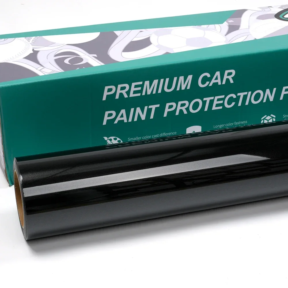 

2025 5x59ft PET Metallic Black Self-Adhesive PVC Film Super Bright Metallic Berry Powder Car Viny Wraps Film