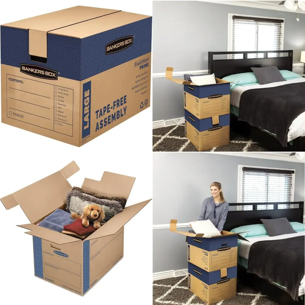 

Большие прочные движущиеся ящики с усиленными ручками, простая сборка, прикрепленная крышка, 18x18x24 дюйма, превосходные ящики для хранения в упаковке из 6 штук